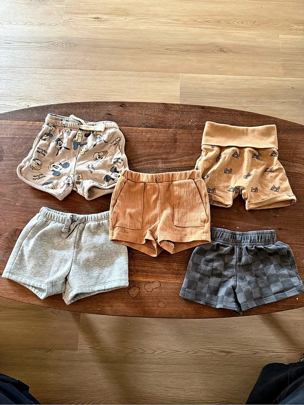 Mixed Brands Baby Shorts 5-Piece Lot Brown & Gray Baby 6-12M